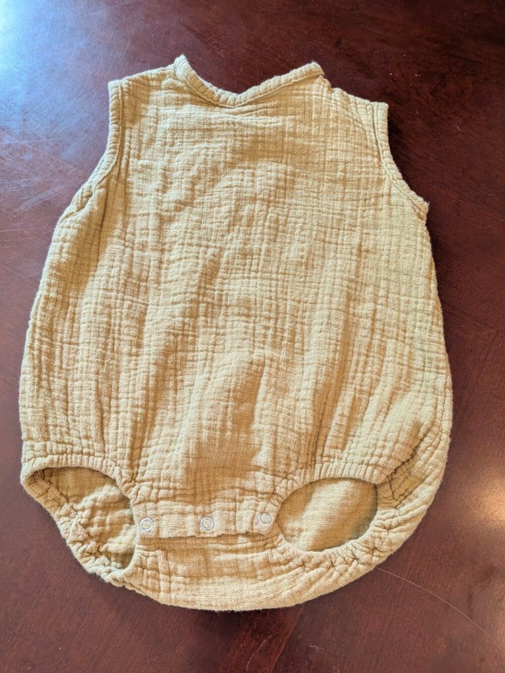 Fin & Vince Muslin Romper Mustard Yellow 12-24 months